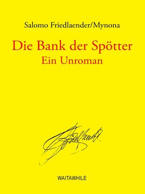cover image of Die Bank der Spötter